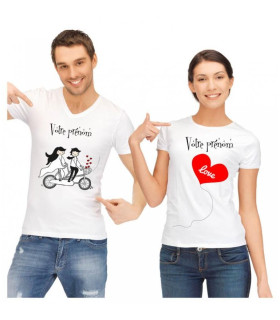 Tee shirt duo couple amoureux