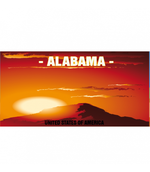 Plaque USA état de l'Alabama personnalisée