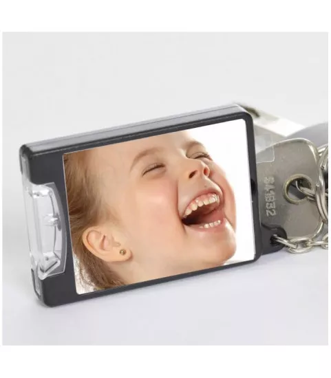 Porte clé lumineux photo, cadeau personnalisé photo
