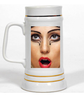 Chope a biere avec une photo