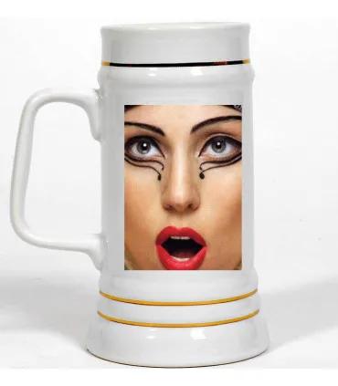 Chope a biere avec une photo