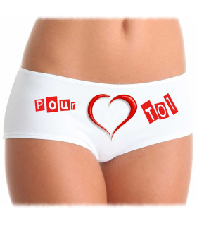 Shorty femme personnalise