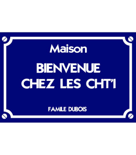 Plaque chti personnalisee