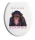 Le sticker wc rigolo singe