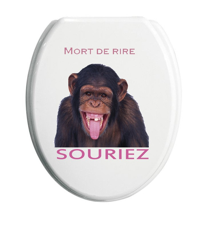 Sticker WC Tête de Singe Rigolo