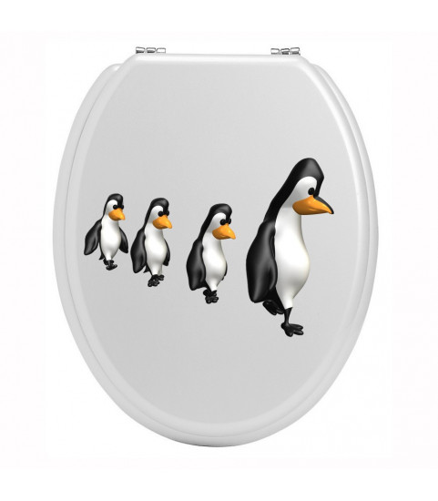 Stickers toilettes pingouins