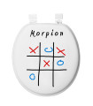 Sticker Abattant WC "Jeu du Morpion" – Vinyle Haute Qualité, Fabrication Française