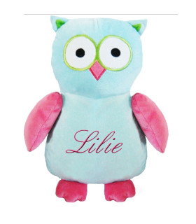 chouette peluche brodee