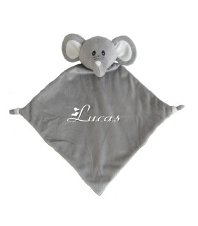 Doudou éléphant brodé