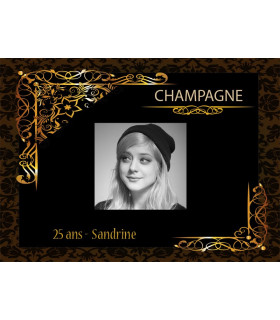 Etiquette de champagne personnalisée