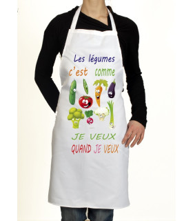Tablier de cuisine les légumes