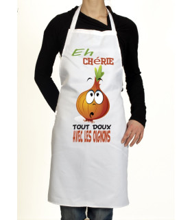 Tablier de cuisine rigolo les oignons