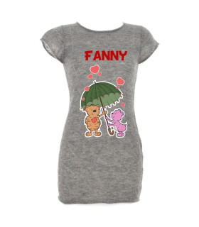 Pyjama tunique femme coeur