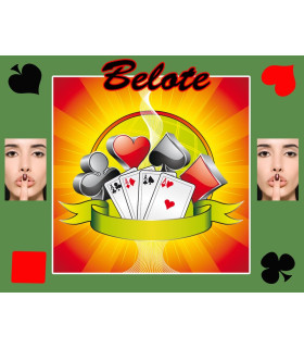 Le tapis de jeu belote personnalisé