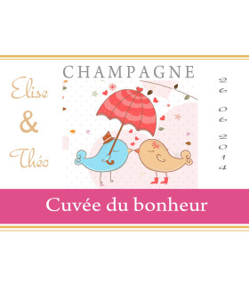 etiquette champagne mariage