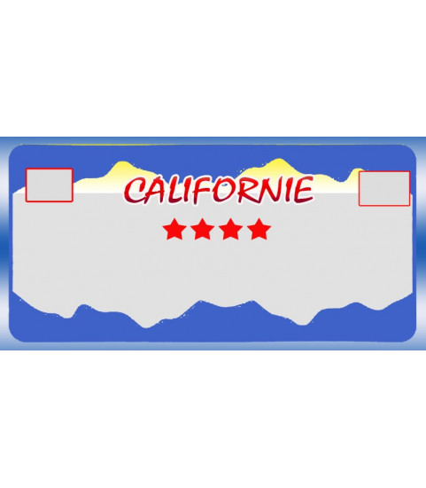 Plaque US Californie personnalisée avec photo