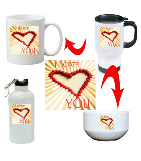Cadeau personnalisé avec motif coeur