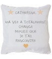Coussin  texte design sympa