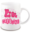 Mug love fleuri personnalisé