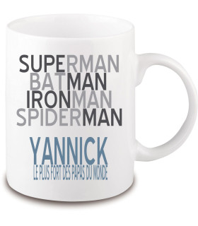 Mug super héros personnalisé