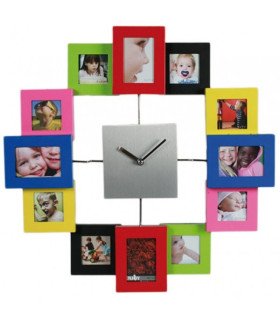 Horloge photo colorée 12 photos