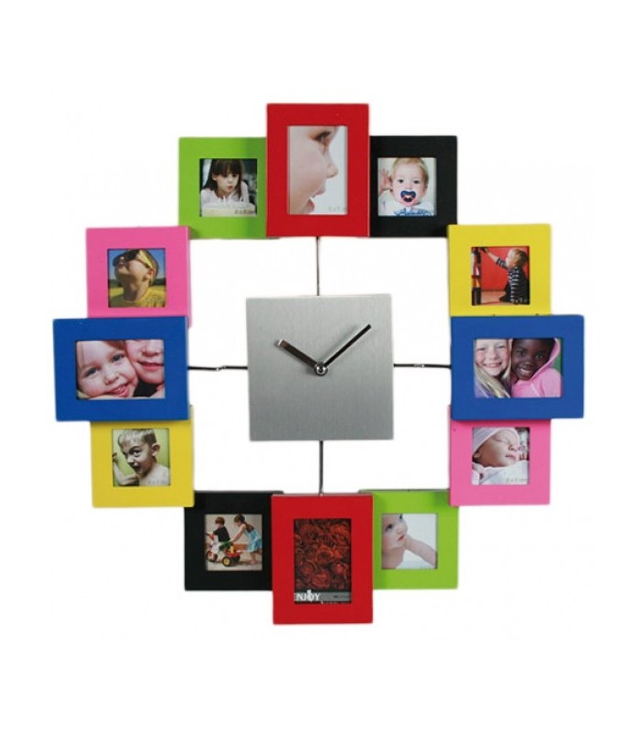 Horloge photo colorée 12 photos