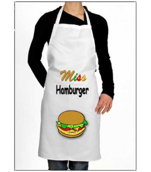 Tablier de cuisine hamburger, pour les amoureux de gastronomie américaine
