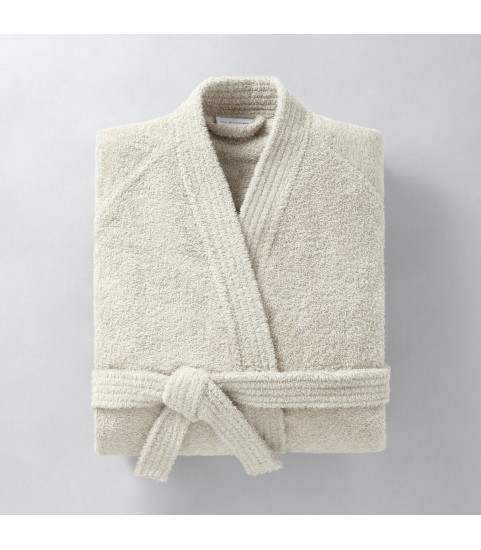 Peignoir éponge col kimono 450g beige