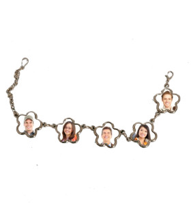 Bracelet fleurs personnalisé