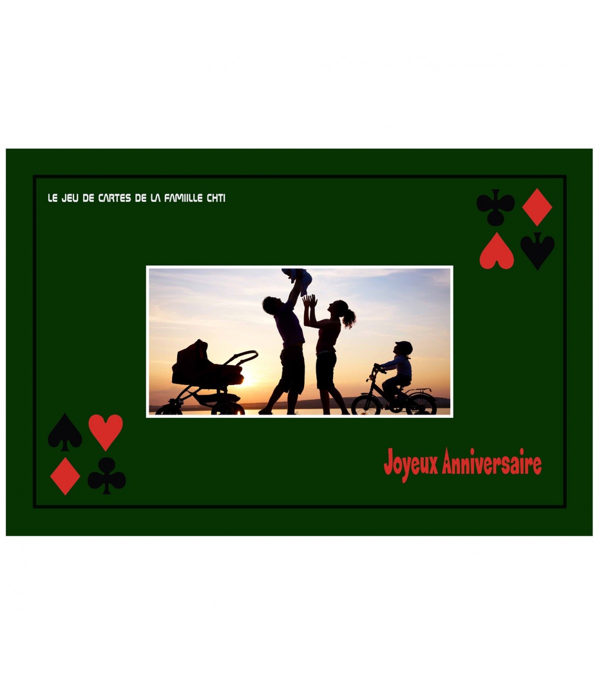 Tapis de cartes personnalisé avec vos photos pour jouer aux