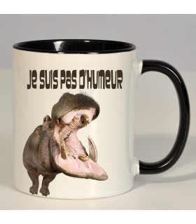 Mug contour noir avec photo