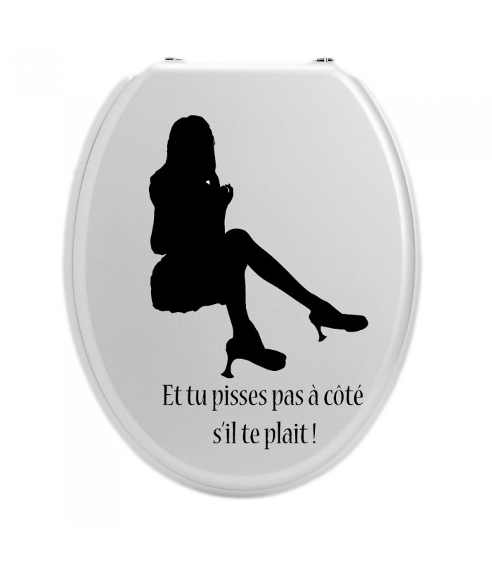 Sticker erotique wc  femme nue