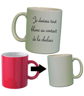Mug rouge qui devient blanc