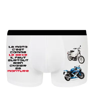 Boxer rigolo motard