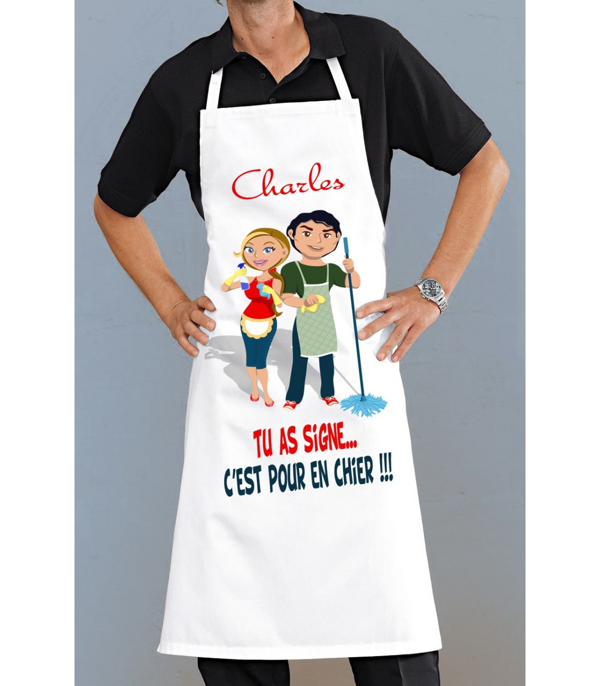 Tablier Cuisine Humoristique Homme Chef Cadeau Humour Noel 215 - Cdiscount  Maison