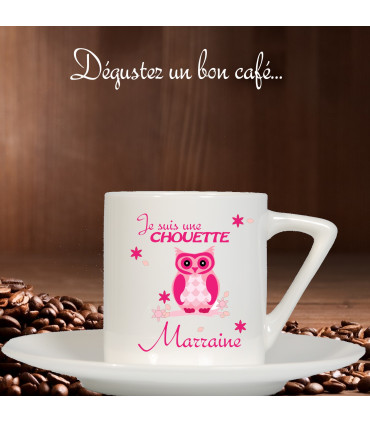 Tasse à Café Avec Soucoupe Lettre P 7,6 Ml - Porcelaine Blanche, Boîte Cadeau, Idéal Pour Offrir
