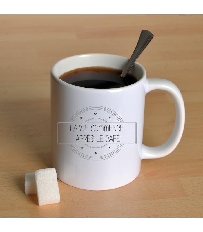 Mug café avec motif original et texte rigolo en cadeau pas c