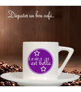 Tasse à café bonjour