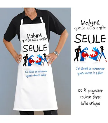 Tablier cuisine divorcée