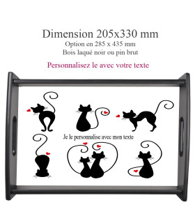 Plateau déjeuner personnalisé chat