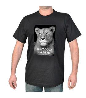 Tee shirt noir imprimé