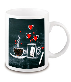 Mug café message coeur