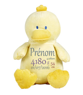 Canard en peluche brodé