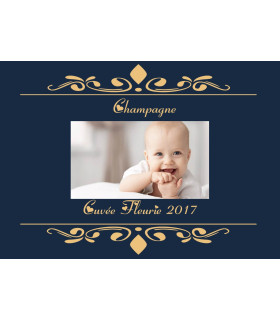 Etiquette champagne photos