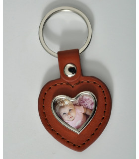 Porte cle cuir metal photo
