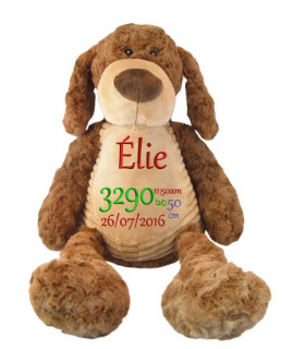 Peluche de chien à broder