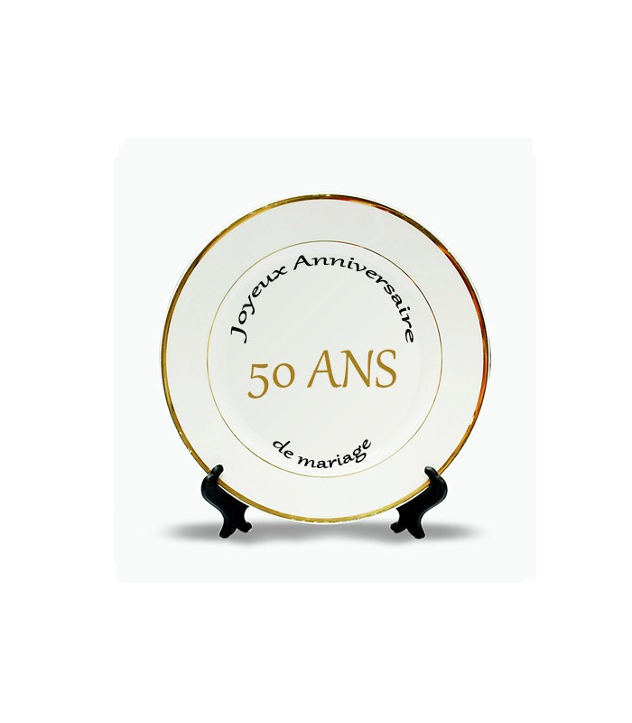 Assiette personnalisée anniversaire de mariage