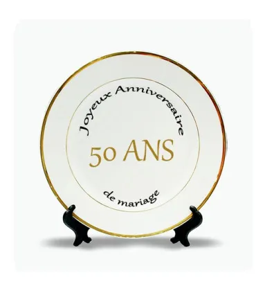 Assiette joyeux anniversaire de mariage