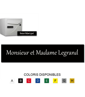 Plaque nom boite aux lettres