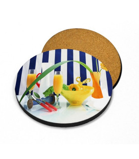 Sous verre en carrelage rond